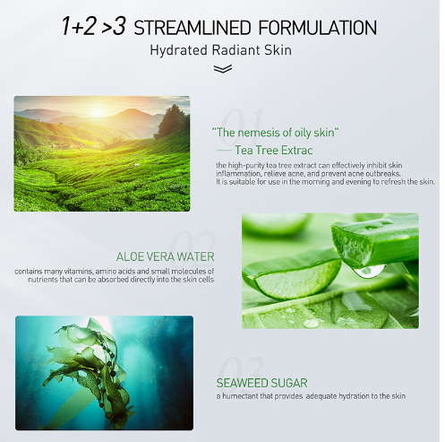 Naturevra Calm & Clear Toner – Tónico facial con árbol de té para piel con granos